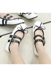 Chaussures Mary Janes Punk à double boucle